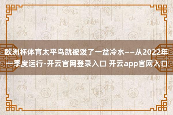 欧洲杯体育太平鸟就被泼了一盆冷水——从2022年一季度运行-开云官网登录入口 开云app官网入口